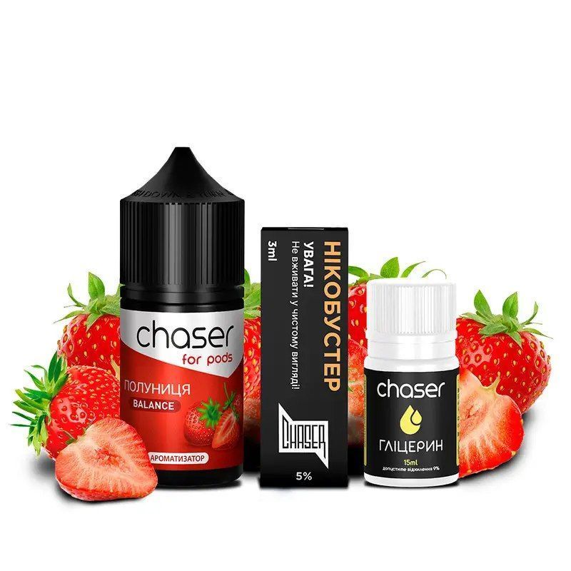 Набір для самозамісу Chaser For-pods 30 ml 50 mg Полуниця 1239 фото